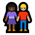 👩🏾‍🤝‍👨🏼 woman and man holding hands: medium-dark skin tone, medium-light skin tone display on Windows